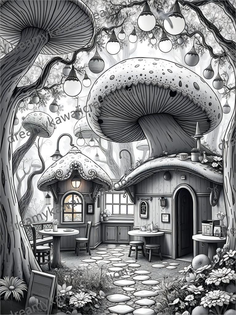 fairy mushrooms houses-mushroom forest