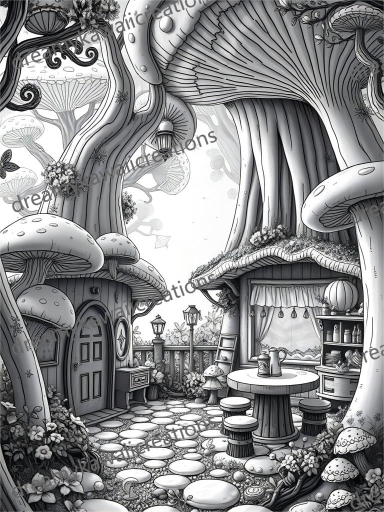 fairy mushrooms houses-mushroom forest