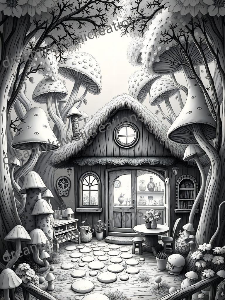 fairy mushrooms houses-mushroom forest