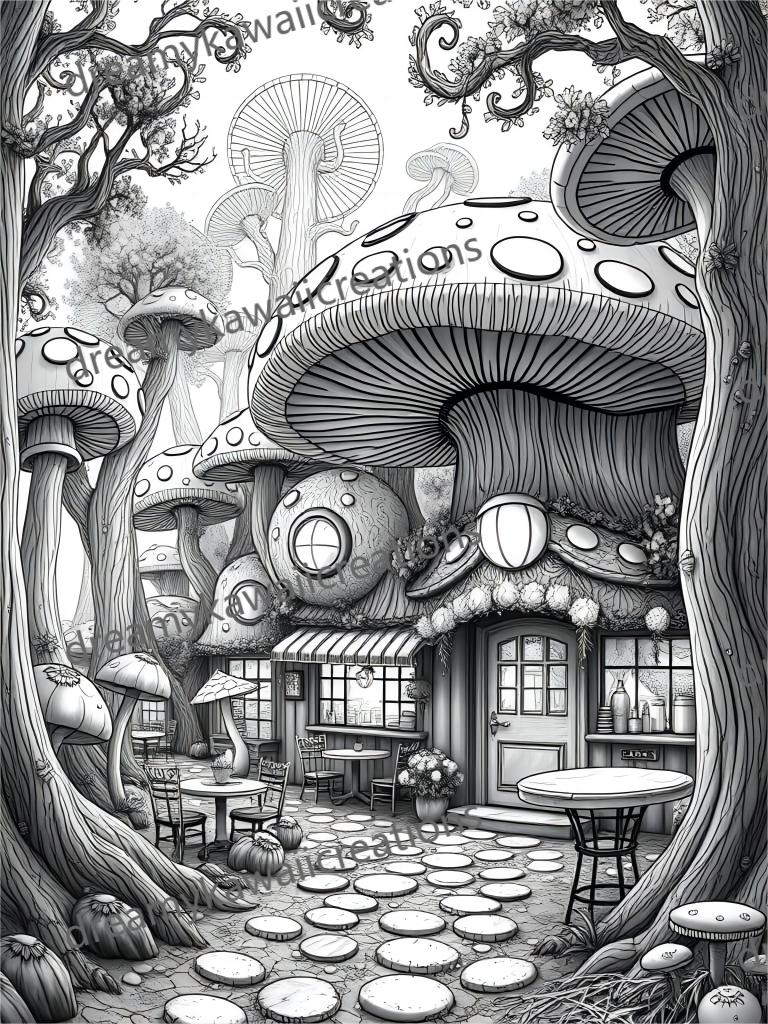 fairy mushrooms houses-mushroom forest