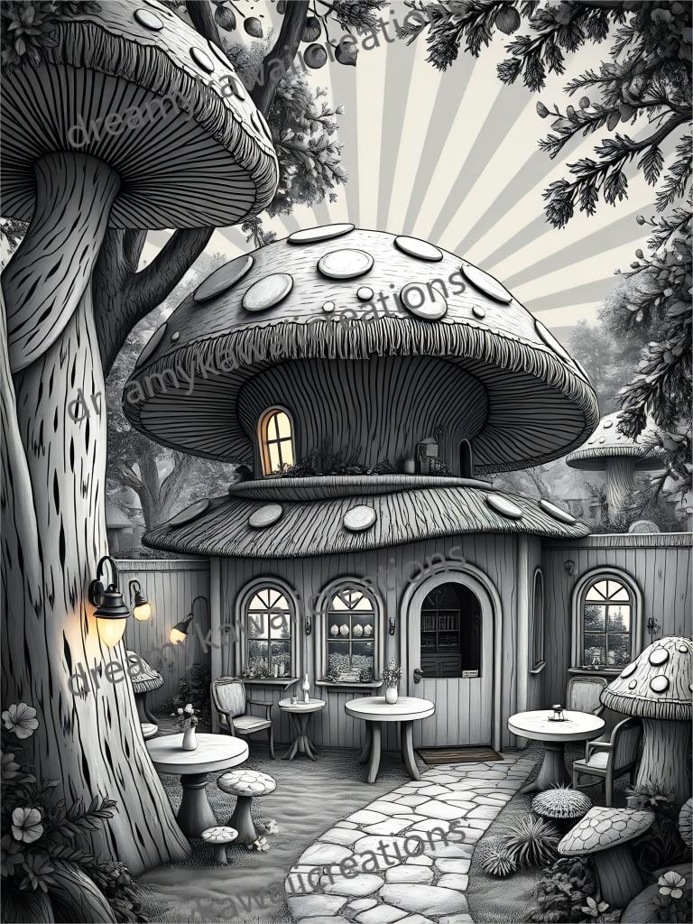 fairy mushrooms houses-mushroom forest