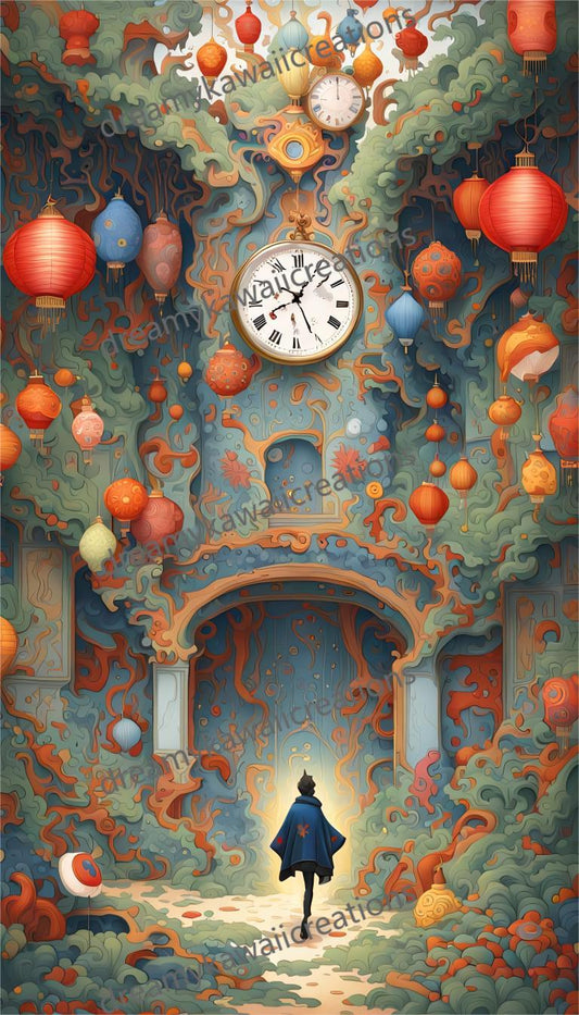 arte gotico giapponese-arredi-paesaggi colorati surreali, sognanti