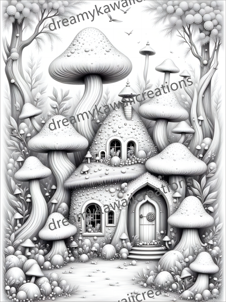 fairy mushroom houses- enchanted forest