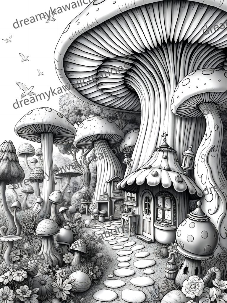 fairy mushrooms houses-mushroom forest